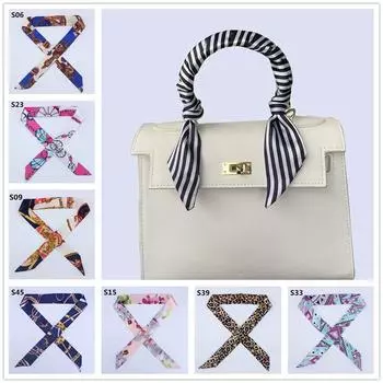 Тонкая ручка для сумки с галстуком, шелковый шарф, маленькая лента, декоративный ремешок для сумки для шарфа, женская лента для шарфа 95*4cm