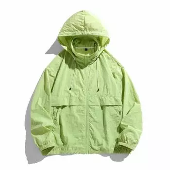 Тонкая солнцезащитная куртка для мужчин и женщин на открытом воздухе, верхняя одежда, дышащее пальто с капюшоном и длинными рукавами, защитная одежда от солнца XXXL белый