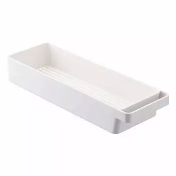 Тонкая стеклянная тарелка для хранения кружек Yamazaki Jitsugyo с ручкой, белая 4718 и белый