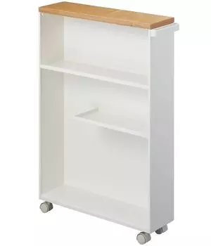 Тонкая стойка для туалета Yamazaki Jitsugyo с роликами высотой около 1 м, держатель для туалетной бумаги только для клиентов, ручка 4306, белый, Ш13XГ47,5XВ68,5 см [полный комплект белый