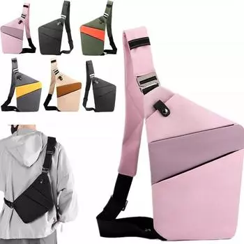 Тонкая сумка-слинг с защитой от кражи через плечо Peak Carry Тонкая дорожная сумка через плечо right shoulder чёрный