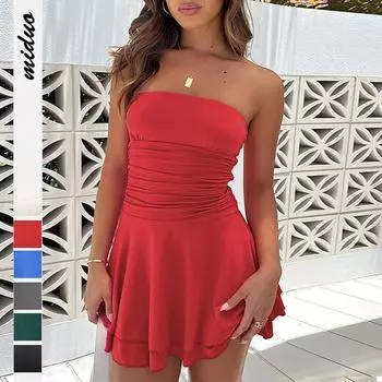 Тонкая юбка-бюстье Сексуальная женская одежда для ночного клуба XS белый