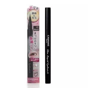 Тонкая жидкая подводка для глаз Canmake 01 Black