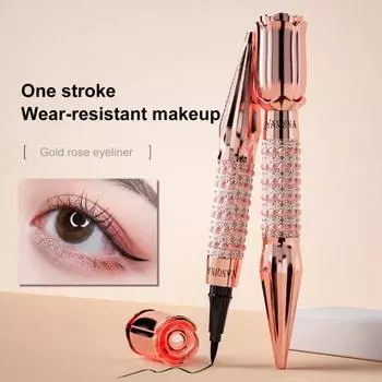 Тонкая жидкая подводка для глаз Queen Scepter Rose с защитой от пота для гардеробной