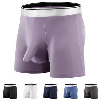 Тонкие бесследные боксеры из ледяного шелка, деловые дышащие мужские летние удобные боксеры L