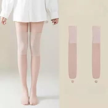 Тонкие гольфы с кондиционером весной и летом чулки женские устойчивые к зацепам гольфы сексуальные длинные носки до бедра. белый