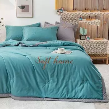 Тонкие одеяла из промытого хлопка, вышивка из соевого волокна, кондиционер, прохладное тонкое летнее одеяло 110x150cm 1pc