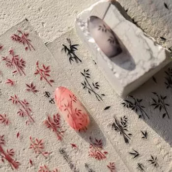 Тонкие прочные бамбуковые наклейки для ногтей в китайском стиле. Изготовление своими руками креативных декоративных наклеек. to3708