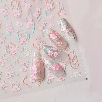 Тонкие прочные наклейки для дизайна ногтей Lotus Freesia Наклейки для самостоятельного изготовления креативных декоративных наклеек to3719