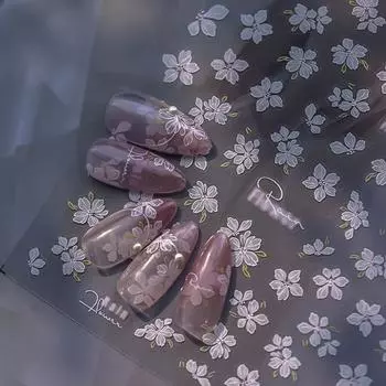 Тонкие прочные наклейки для ногтей Begonia. Изготовление креативных декоративных наклеек своими руками. to4197