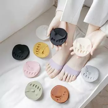 Тонкие шелковые носки с полупальцами, носки с полупальцами, женские невидимые носки с разрезом на переднюю часть стопы, носки с высоким каблуком и разделенным носком suitable for 34-40 чёрный