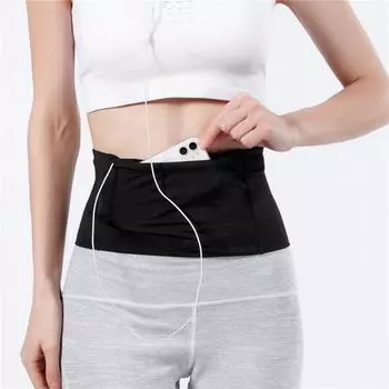 Тонкие сумки для телефонов Велосипедные скрытые сумки на пояс Мобильные поясные сумки Беговые поясные сумки Спортивные поясные сумки grey-M