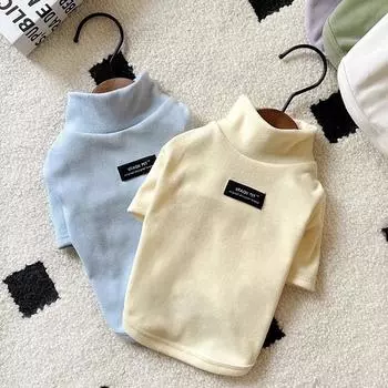 Тонкие толстовки с капюшоном для маленьких собак, теплая одежда с высоким воротником для собак, жилет для домашних животных, майка для собак породы чихуахуа, бихон, одежда для щенков, пальто для кошек и собак XS зелёный