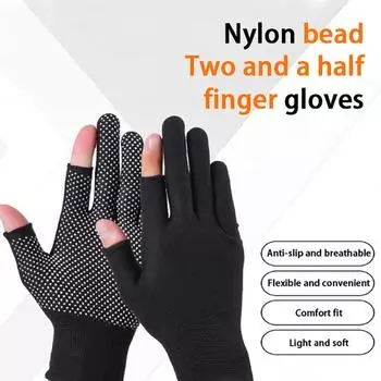 Тонкие велосипедные перчатки, износостойкие, противоскользящие, для спорта на открытом воздухе, рыбалка, защита от солнца, дышащие велосипедные перчатки чёрный