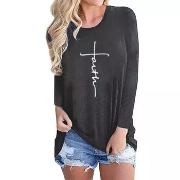 Тонкие женские пуловеры с длинными рукавами и круглым вырезом, повседневные женские свободные толстовки с принтом букв S чёрный