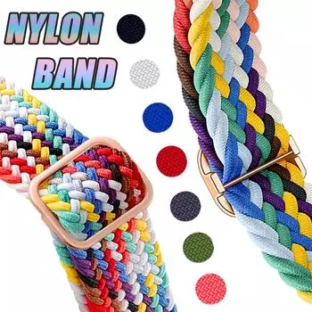 Тонкий эластичный ремешок для Apple Watch Ultra 2/Ultra 49 мм 9 8 7 41 мм 45 мм женский нейлоновый ремешок для iWatch Series SE 6 5 4 3 2 1 41mm 40mm 38mm for apple watch звезда