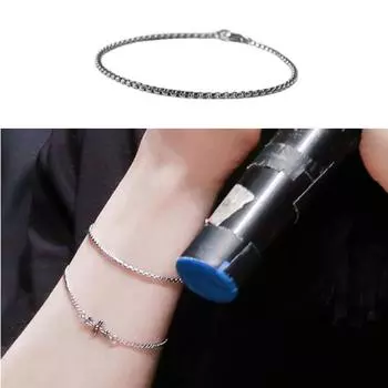 Тонкий браслет-цепочка на щиколотку S