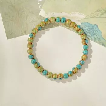 Тонкий браслет студентка дети подарок браслет Цзиндэчжэнь керамическое украшение ручной работы китайский древний стиль лавка одинарный круг голова SL0370 pottery clay Imperial Concubine