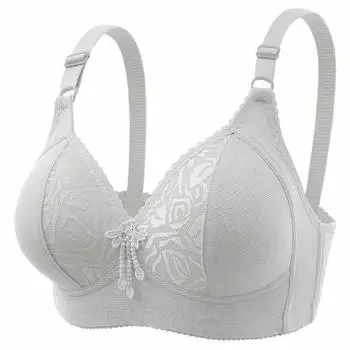 Тонкий бюстгальтер для среднего и пожилого возраста, нижнее белье для женских бюстгальтеров, летняя тонкая чашка без стального кольца, легкий и тонкий бюстгальтер с антипровисанием 36/80B бежевый