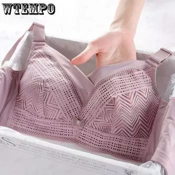 Тонкий бюстгальтер со стальным кольцом, женский бюстгальтер больших размеров с полной чашкой и пуш-апом, летний бюстгальтер 34/75B чёрный