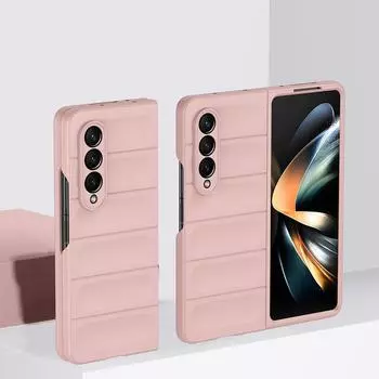 Тонкий чехол для мобильного телефона с защитой от пыли для Samsung Galaxy Z Fold 4 Fold3 Fold4 Fold 3 Zfold4 Антидетонационные защитные чехлы for Samsung Z Fold 4 чёрный