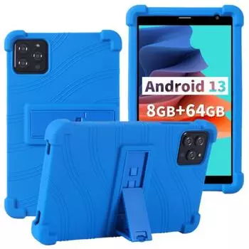 Тонкий чехол для NEWISION VOLENTEX L8/PRITOM Tronpad B8 8 Tablet PC, мягкий силиконовый противоударный чехол с задней подставкой NEWISION L8 ярко-розовый