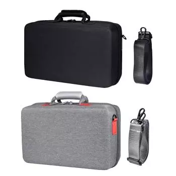 Тонкий чехол для PS5, дорожный чехол большой емкости с плечевым ремнем, портативная сумка для хранения для тонкой консоли и контроллера PS5 чёрный