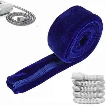 Тонкий чехол для трубки СИПАП, обертка для шланга, совместимый с устройством для лечения апноэ во сне, держатель для шланга, застежка-молния 180cm синий