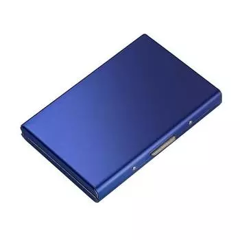 Тонкий держатель для карт вмещает до 10 карт из нержавеющей стали, портативный RFID королевский синий