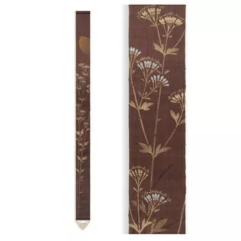 Тонкий гобелен Kyoto Rakuan Luciere Japan, 10 x 170 см, льняной гобелен, подвесной свиток, интерьерная экспозиция в японском стиле [Осень Ханано] / прибл.