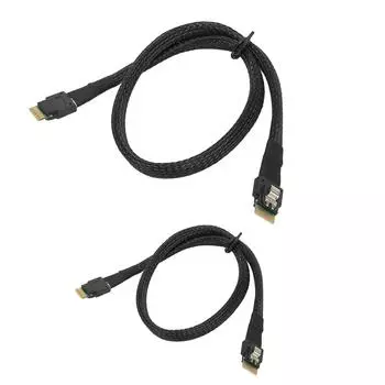 Тонкий кабель SAS до 12 Гбит/с, луженая медь, гибкий, стабильный, безопасный кабель для корпуса настольного компьютера 1 Meter / 3.3ft