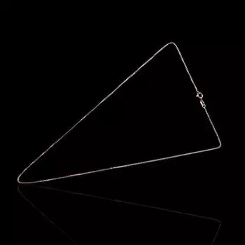 Тонкий карабин для женщин 45 см дамы мужчины ожерелье шкатулка для ювелирных изделий цепь розовое золото розового золота