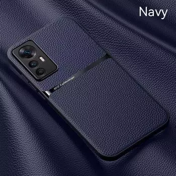 Тонкий кожаный чехол для телефона Xiaomi 13T Redmi Note 12 Samsung S23FE S22 Ultra iPhone 16 15 Pro Max 14 11 Huawei Mate 60 Роскошный ударопрочный тонкий чехол iPhone 15 чёрный