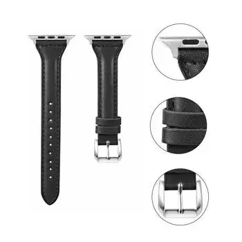 Тонкий кожаный ремешок для Apple Watch Ultra Band 49 мм серии 7 8 41/45 мм Correa 38/42 мм Браслет на запястье iWatch SE 6 5 4 3 40 мм/44 мм