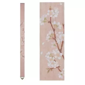 Тонкий льняной гобелен Цветущая вишня [Японский интерьер]