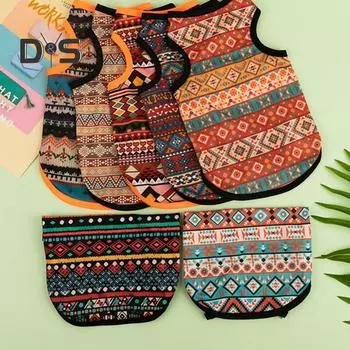 Тонкий летний жилет для собак с круглым вырезом, стильная моющаяся летняя рубашка для домашних животных S синий