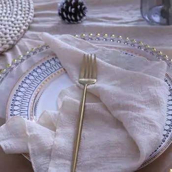 Тонкий марлевый свадебный стол украшение для вечеринки банкет вечеринка принадлежности дизайн коврик чайные полотенца салфетка оранжевый