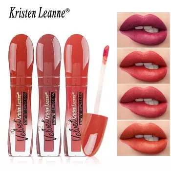 Тонкий матовый блеск для губ Матовая губная помада Антипригарная чашка Невыцветающая губная помада Стойкая водостойкая Натуральная трехмерная губная помада