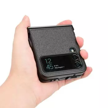 Тонкий матовый чехол для телефона с защитой от падения для Samsung Galaxy Z Flip4 5g Flip 4 Flip3 Flip 3, удобные модные чехлы for Samsung Z Flip 3 чёрный