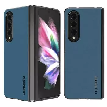Тонкий матовый складной чехол с защитой от падений для Samsung Galaxy Z Fold 4, тонкий матовый складной чехол для Samsung Galaxy Z Fold 3, тонкие чехлы-сумки для телефонов без отпечатков пальцев For Galaxy Z Fold 3 коричневый