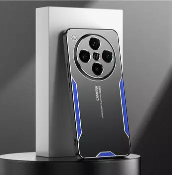 Тонкий металлический жесткий чехол для Find X8 Ultra X8S Защита объектива камеры Мягкий бампер Противоударный чехол для Find X8ultra X8 S Plus Pro For Find X8s plus синий