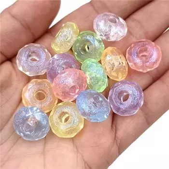 Тонкий мигающий браслет, ожерелье, дистанционные бусины, большое отверстие, материал из бисера, поверхность выреза, абакус, бусины, модные креативные ювелирные аксессуары, аксессуары фиолетовый