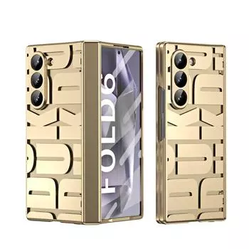 Тонкий модный чехол для Samsung Galaxy Z Fold 6 5 4 3, пластиковый прозрачный задний шарнир, защитная пленка, модный потрясающий цвет, красочный Samsung Z Fold 6&Case зелёный