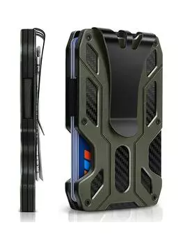 Тонкий мужской кошелек с зажимом для денег, минималистичная RFID-блокировка, держатель для кредитных карт, кошельки с передним карманом, тонкий тактический чехол сапфир синий