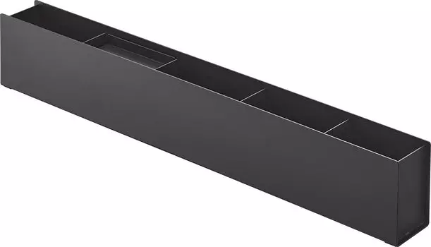 Тонкий настольный органайзер Yamazaki Jitsugyo, черный, приблизительный размер. Ш50 x Г5 x В8.2см Ящик для хранения в виде башни Настольное хранилище 5986