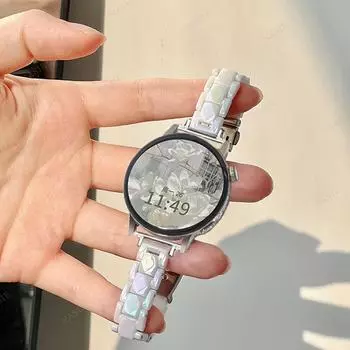 Тонкий ослепительный лазерный ремешок для часов 22 мм, 20 мм, 18 мм, 14 мм, 12 мм для Samsung Galaxy Watch 5, 4, 4, классические 40/44/42/46 мм для Huawei GT4 For 12mm width strap прозрачный