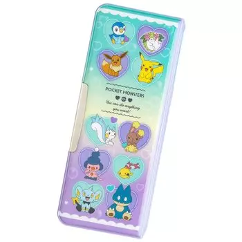 Тонкий пенал Showa Note Pencil Case Hirun Pocket Monster Heart Bubble 412729808