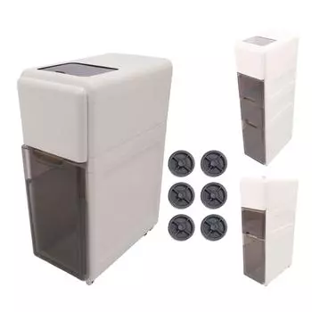 Тонкий пластиковый шкаф для хранения, ящик, многофункциональный ящик для хранения с колесами для риса 2 Layer