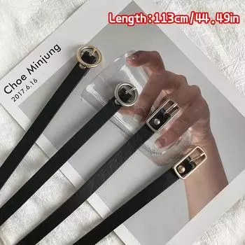Тонкий пояс для женщин, металлическая цепочка, черный пояс из искусственной кожи, модный декоративный костюм, подходящая цепочка для рубашки