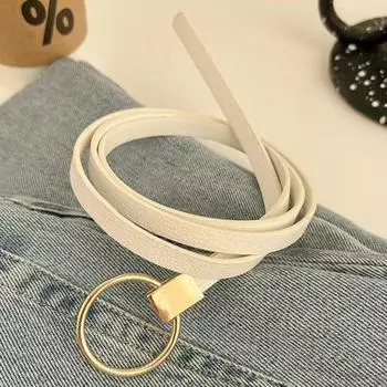 Тонкий пояс, модный длинный сладкий платьевый пояс, узкий тонкий женский металлический пояс, поясной ремень, платье, ремень, орнамент для одежды чёрный